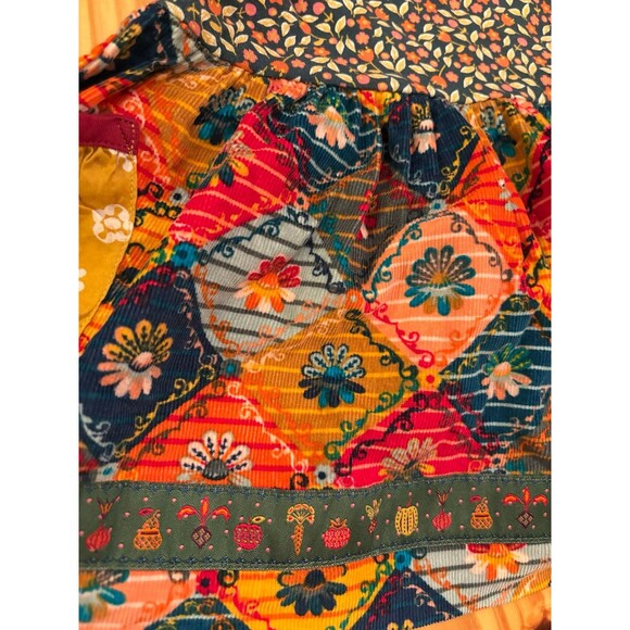 MATILDA JANE Burgundy/Yellow Geometric Mohunk Mountain Sara Sleeveless sz 2 - Picture 2 of 7